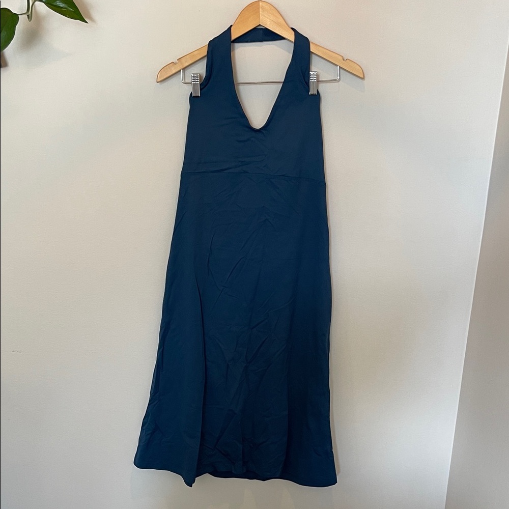 Patagonia Deep Teal Halter Dress with Back Tie